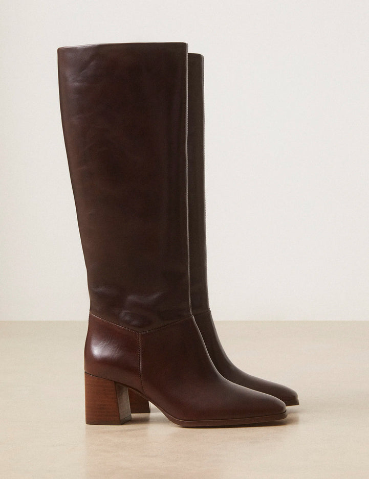 Bottes Cuir Marron Chocolat - Numéro 109 - Rivecour