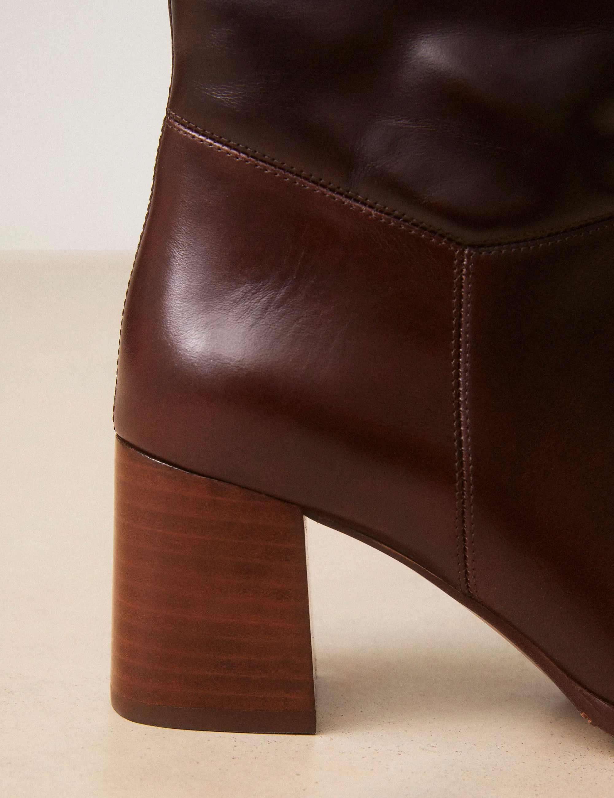 Bottes Cuir Marron Chocolat - Numéro 109 - Rivecour