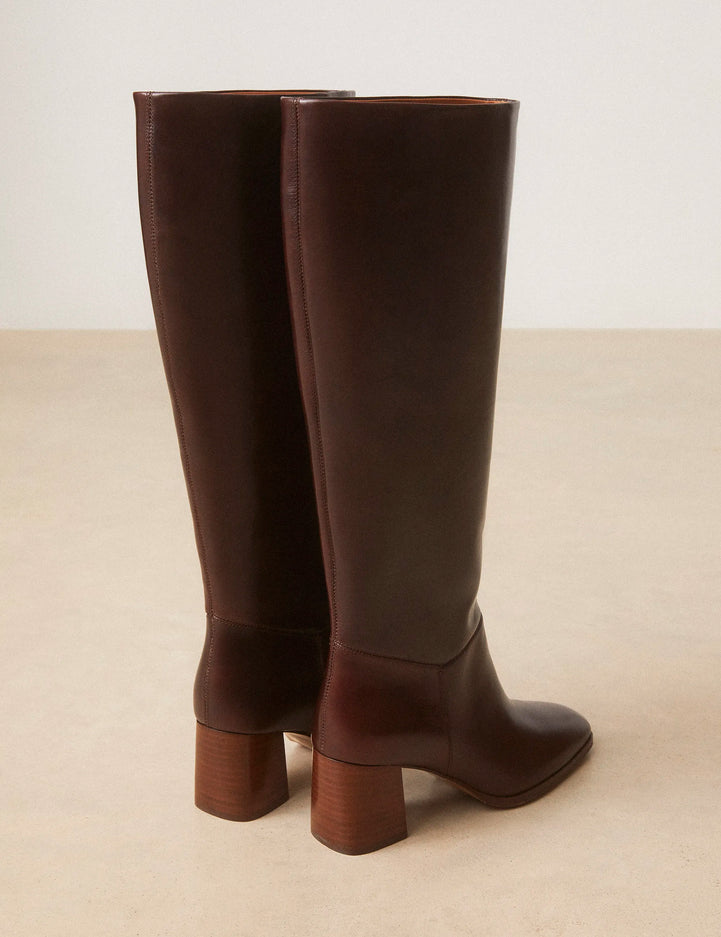 Bottes Cuir Marron Chocolat - Numéro 109 - Rivecour