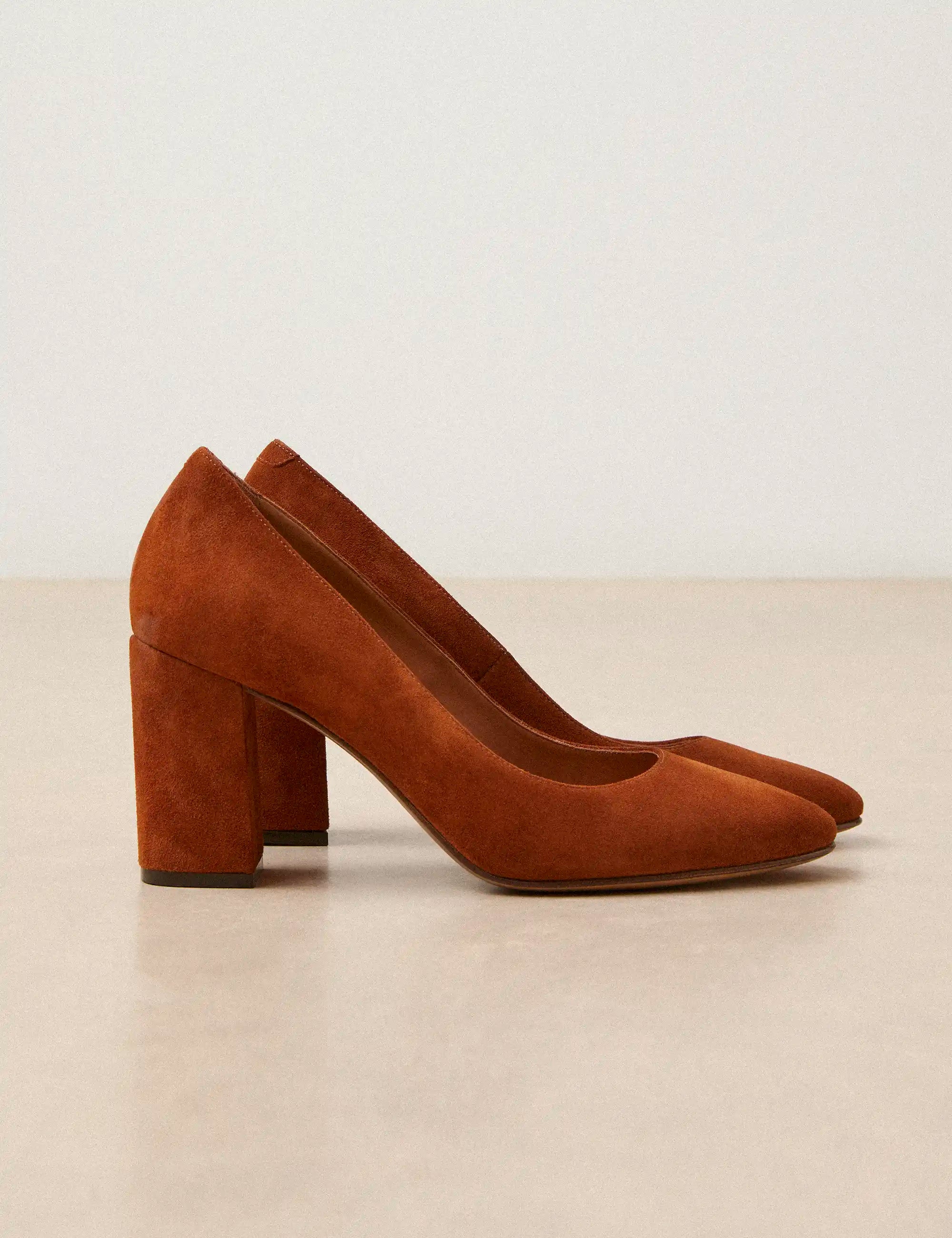 Pumps Suede Cognac - Numéro 121 - Rivecour