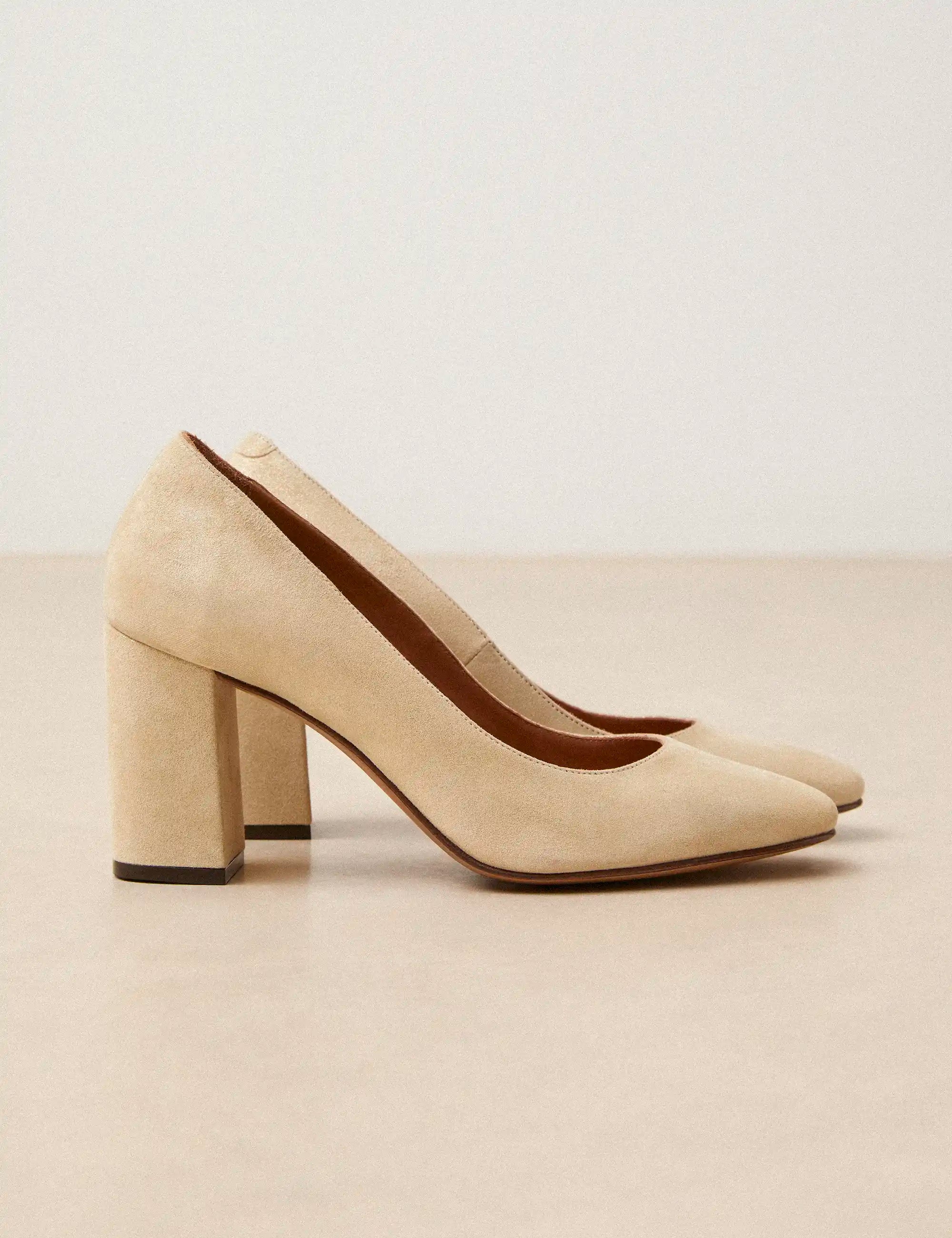 Pumps Suede Or White Irisé - Numéro 121 - Rivecour