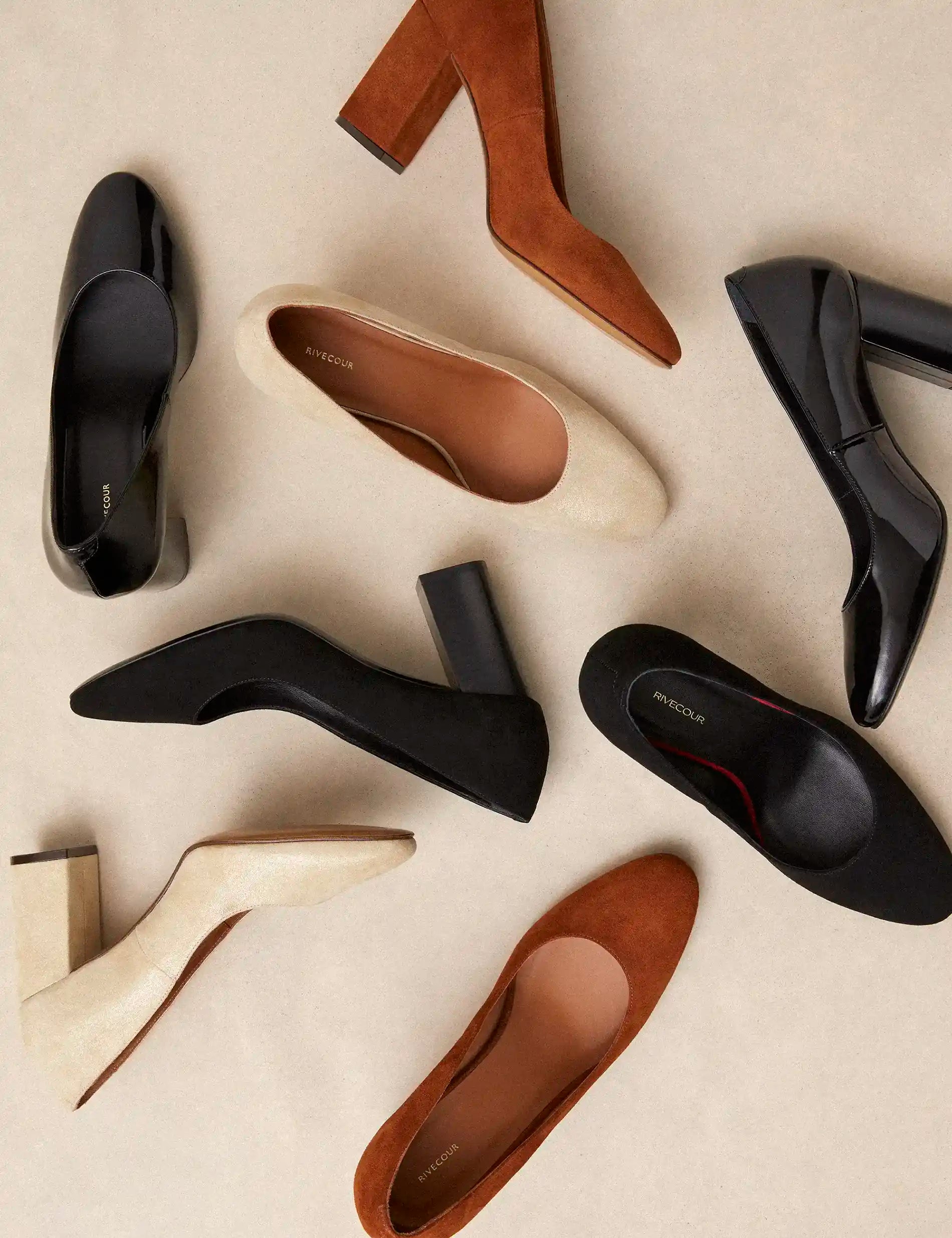 Pumps Suede Or White Irisé - Numéro 121 - Rivecour