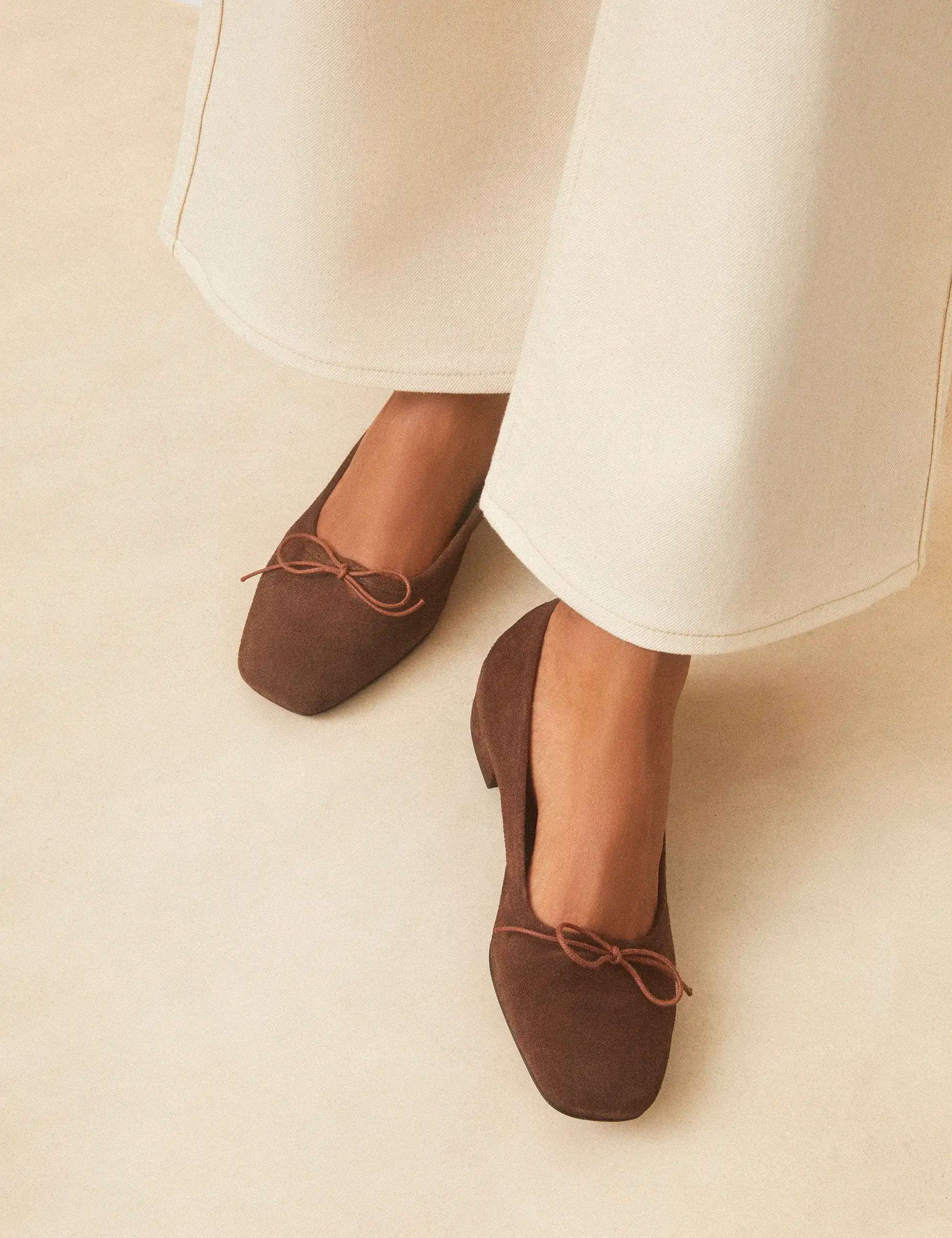 Ballerine Suède Marron Chocolat - Numéro 134 - Rivecour