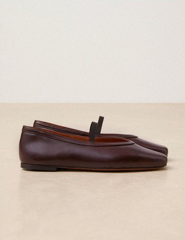 Ballet Flats Leather Ebony - Numéro 136 - Rivecour