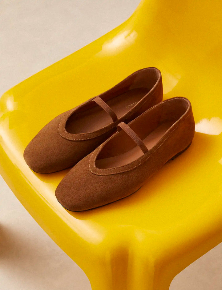 Ballet Flats Suede Cognac - Numéro 136 - Rivecour