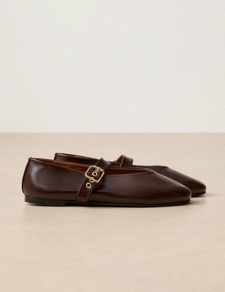 Babies Cuir Marron Chocolat - Numéro 140 - Rivecour
