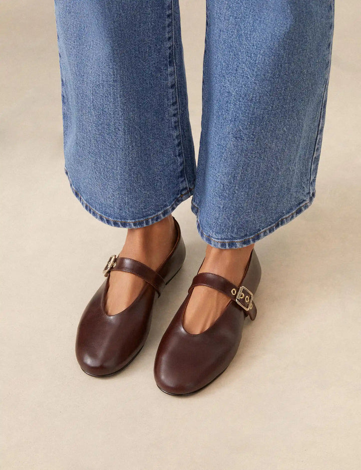 Babies Cuir Marron Chocolat - Numéro 140 - Rivecour
