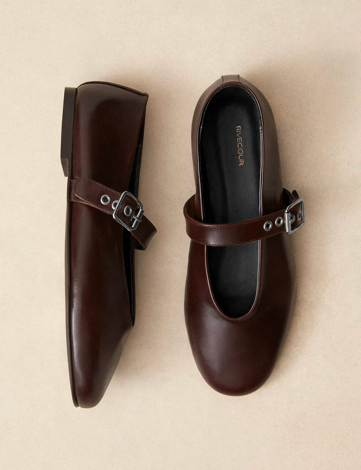 Babies Cuir Marron Chocolat - Numéro 140 - Rivecour