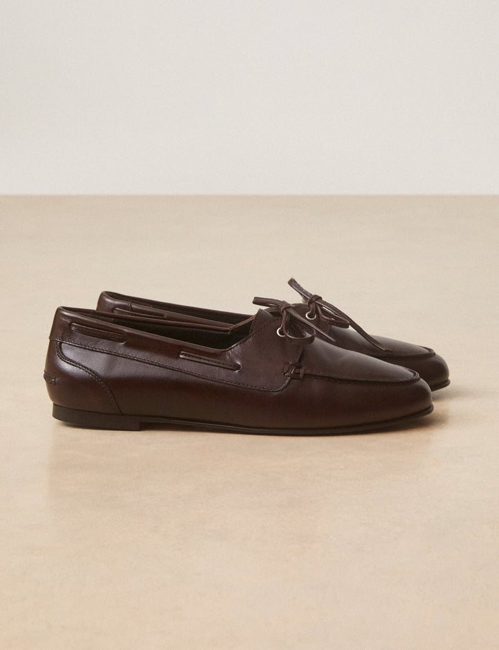 Mocassins Cuir Marron Chocolat - Numéro 152 - Rivecour