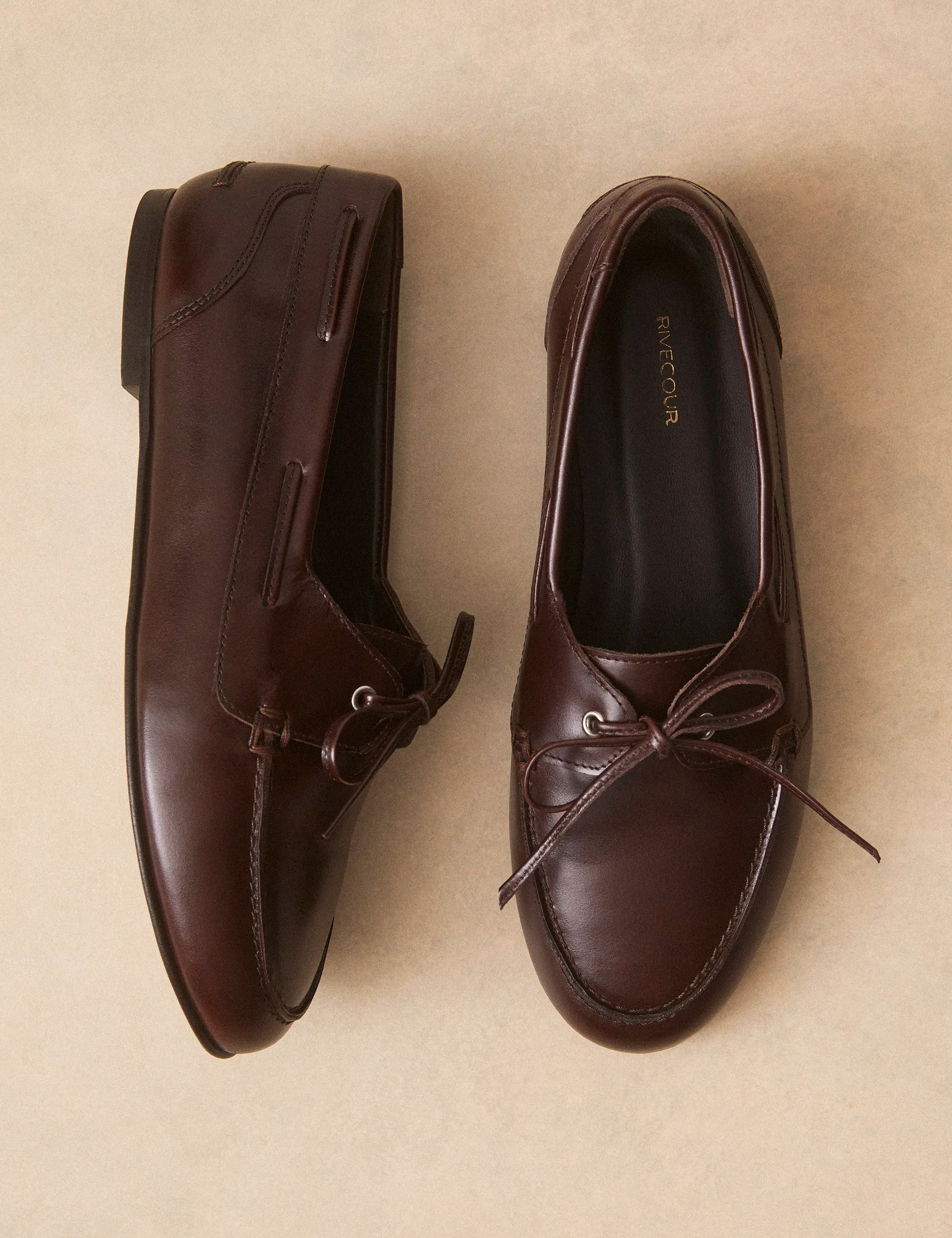 Mocassins Cuir Marron Chocolat - Numéro 152 - Rivecour