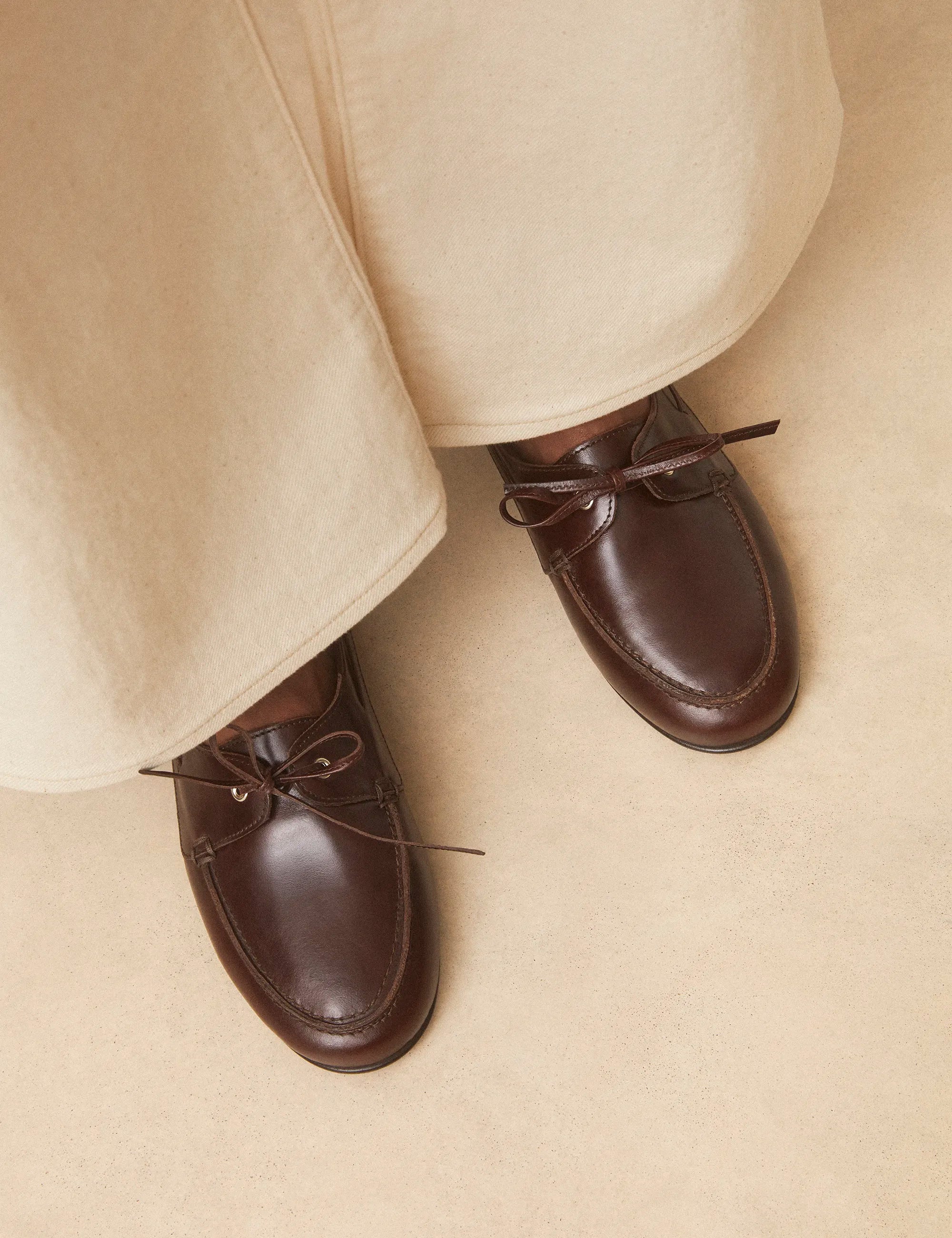 Mocassins Cuir Marron Chocolat - Numéro 152 - Rivecour