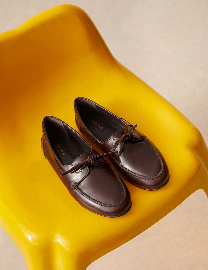 Mocassins Cuir Marron Chocolat - Numéro 152 - Rivecour