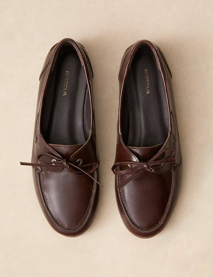 Mocassins Cuir Marron Chocolat - Numéro 152 - Rivecour