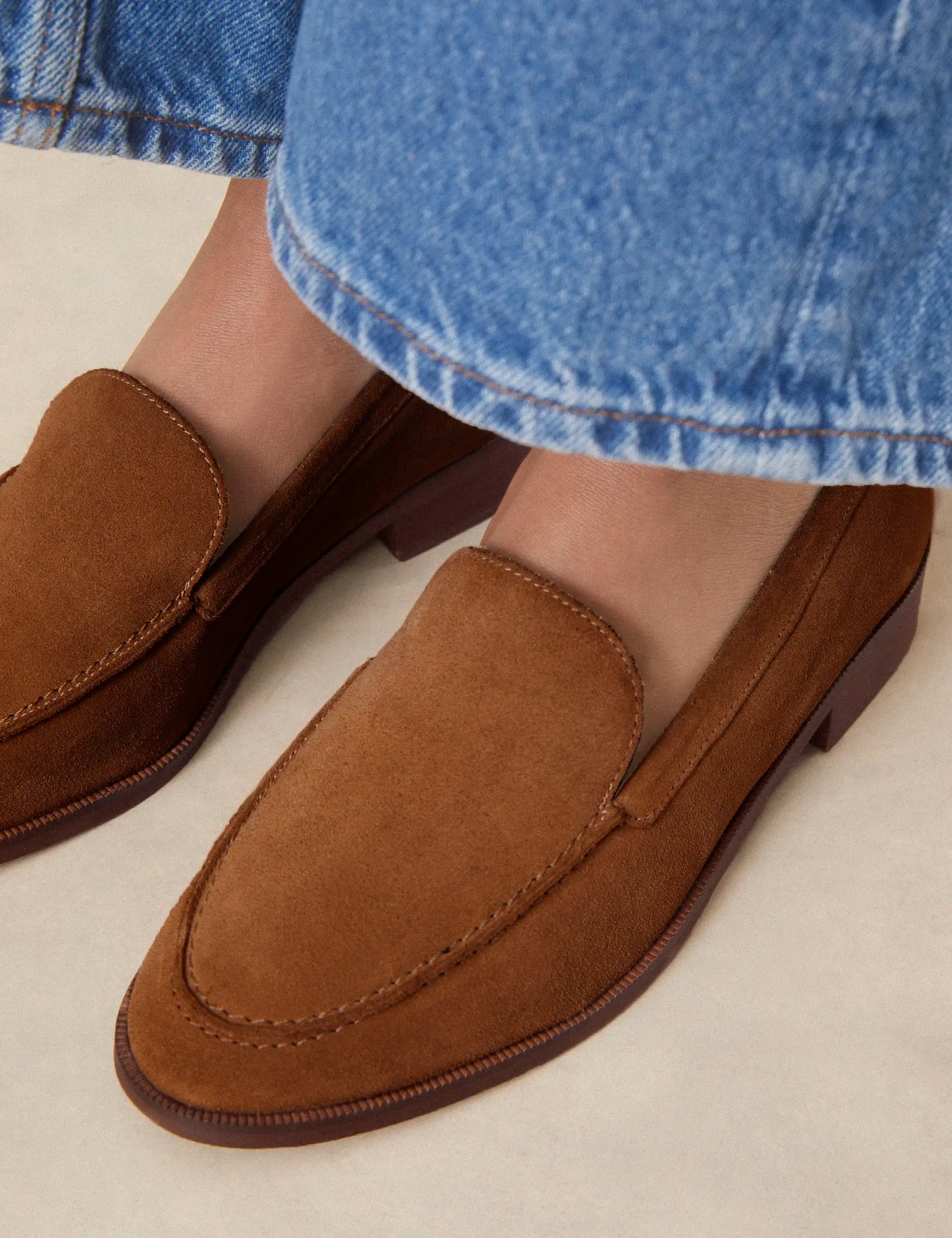 Loafers Suede Cognac - Numéro 154 - Rivecour