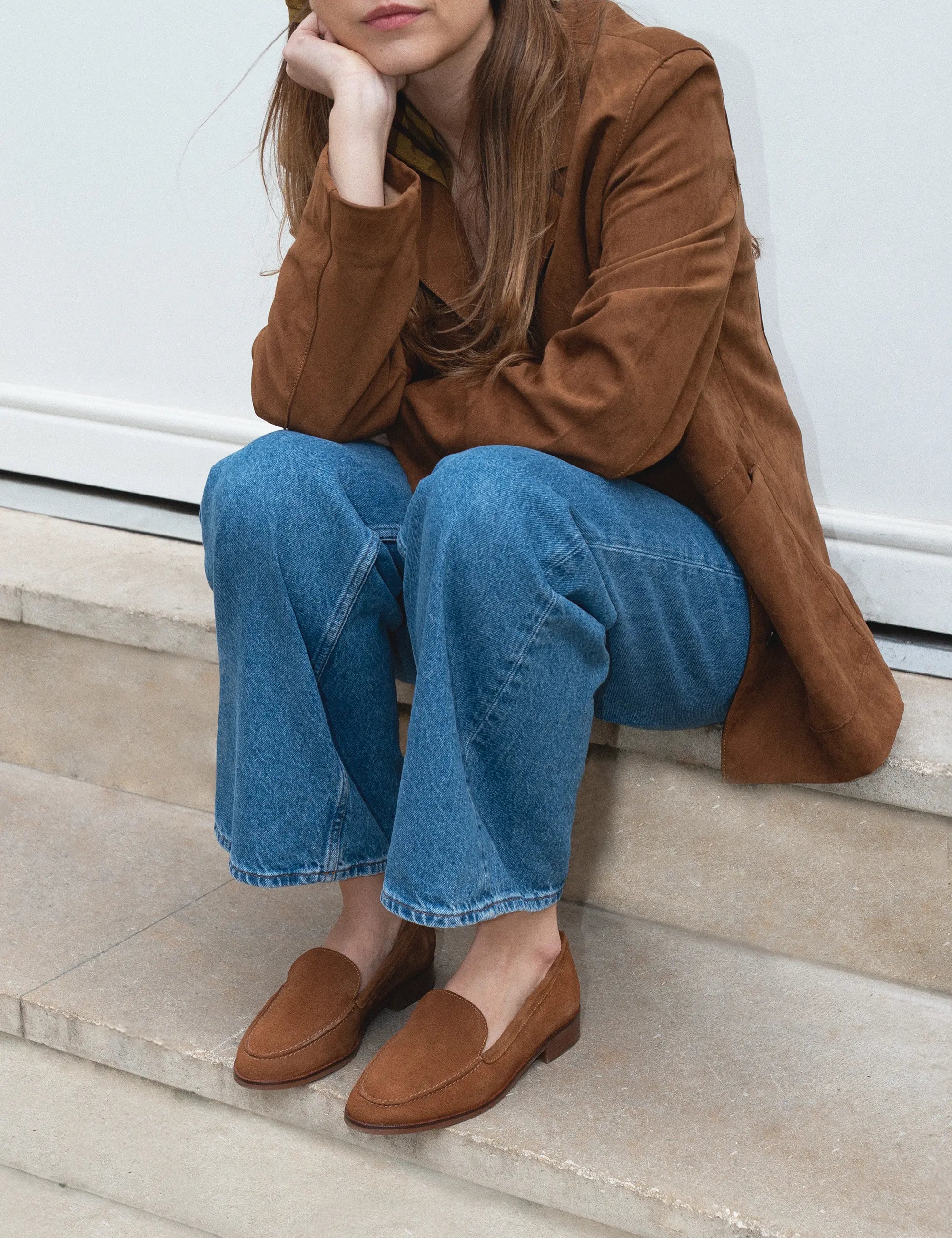 Mocassins Suède Cognac - Numéro 154 - Rivecour