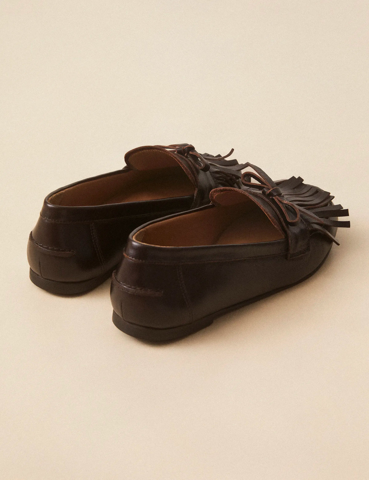Mocassins Cuir Façon Vintage Marron Chocolat - Numéro 156 - Rivecour
