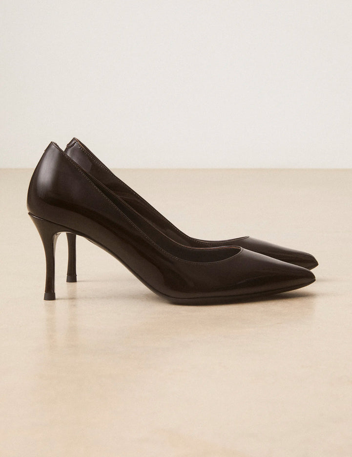 Escarpins Cuir Vernis Marron - Numéro 175 - Rivecour