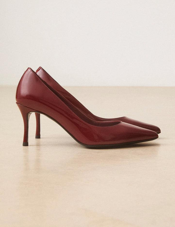 Escarpins Cuir Vernis Bordeaux - Numéro 175 - Rivecour