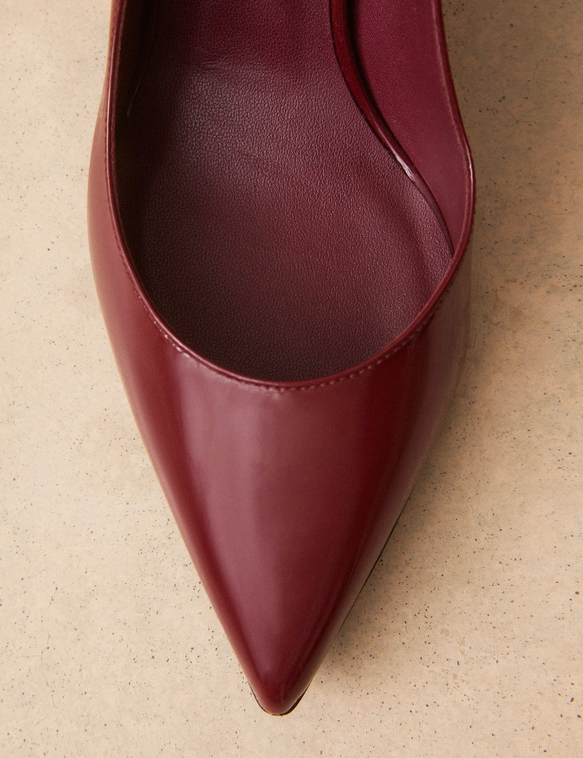 Escarpins Cuir Vernis Bordeaux - Numéro 175 - Rivecour