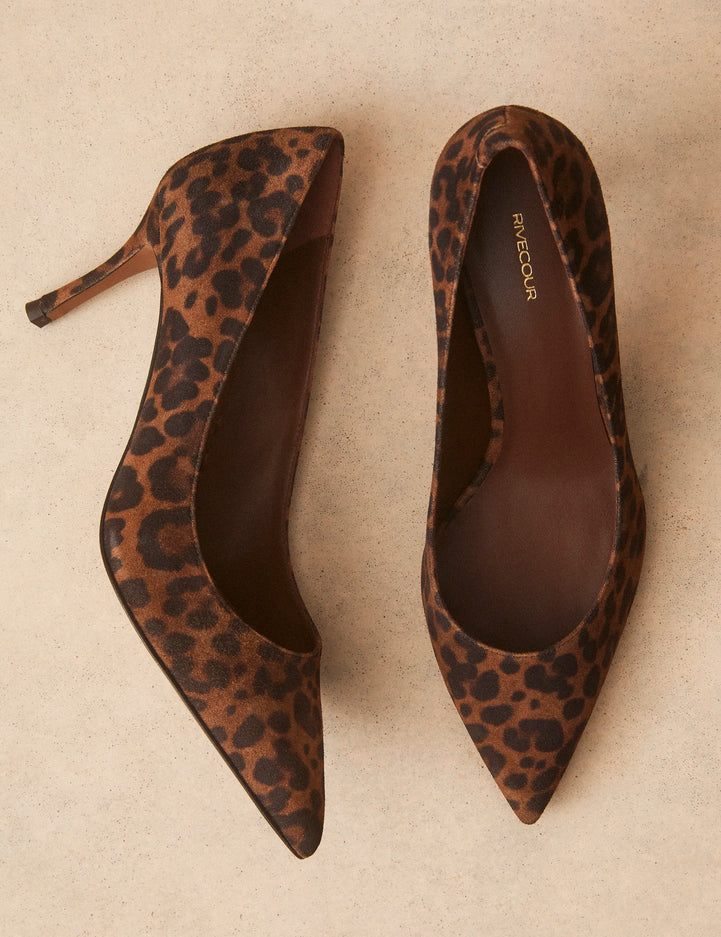 Escarpins Cuir Imprimé Léopard - Numéro 175 - Rivecour