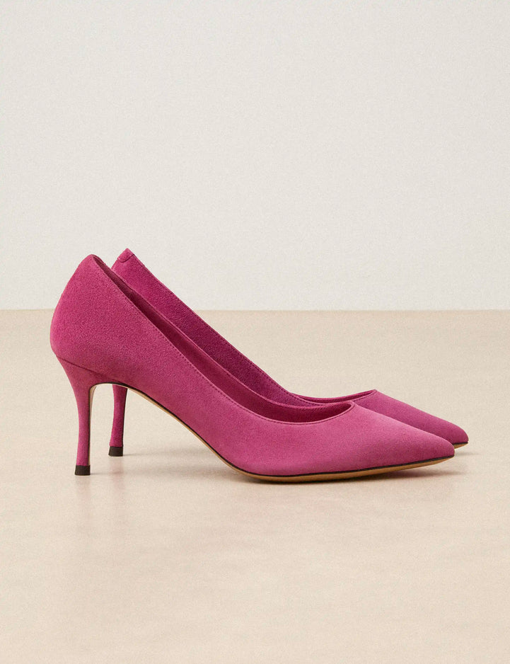 Escarpins Suède Rose Pivoine - Numéro 175 - Rivecour