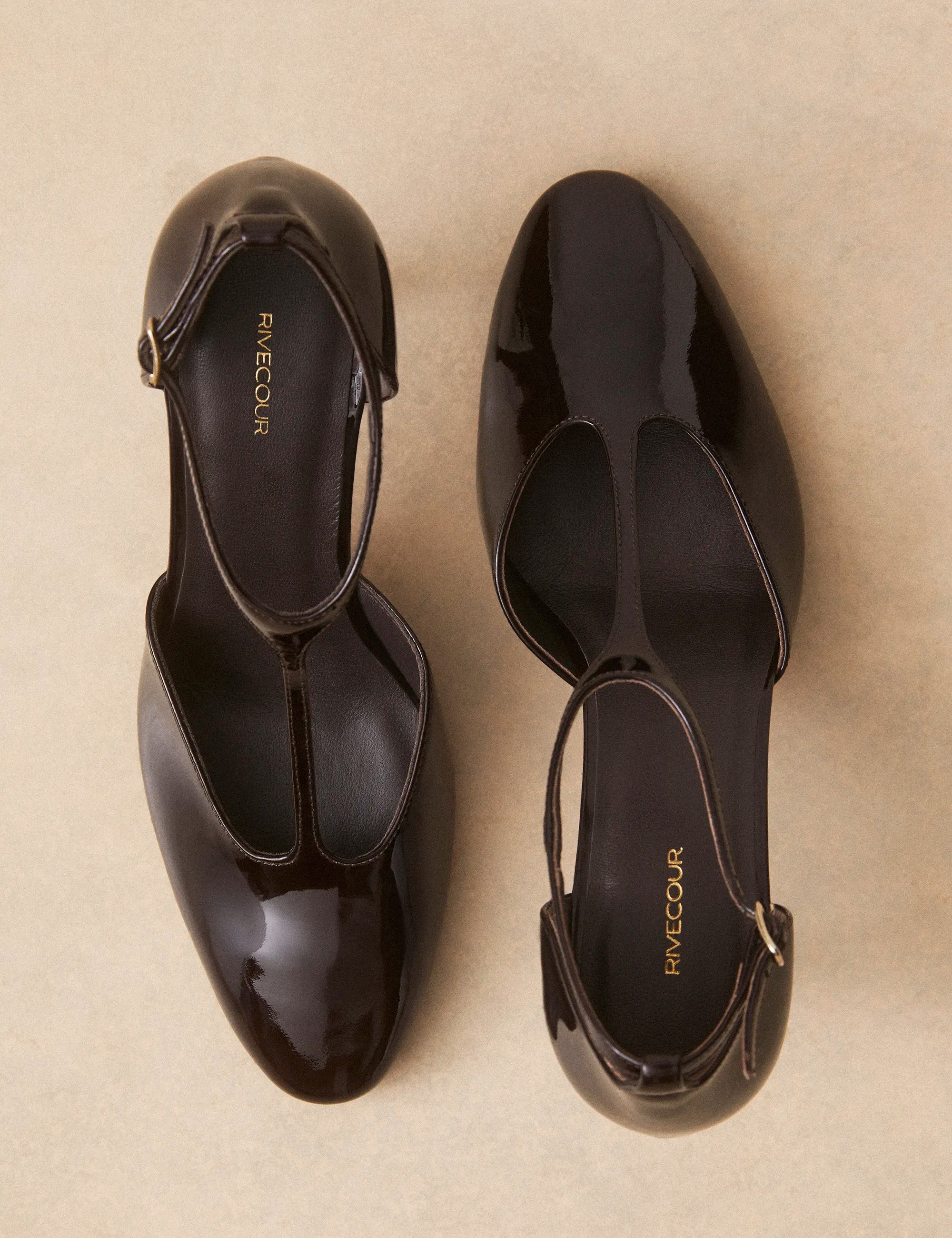Escarpins Cuir Vernis Marron Chocolat - Numéro 176 - Rivecour