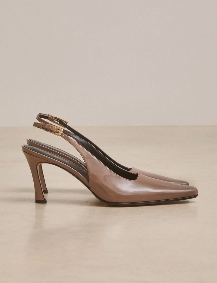 Escarpins Cuir Vernis Mocha - Numéro 178 - Rivecour