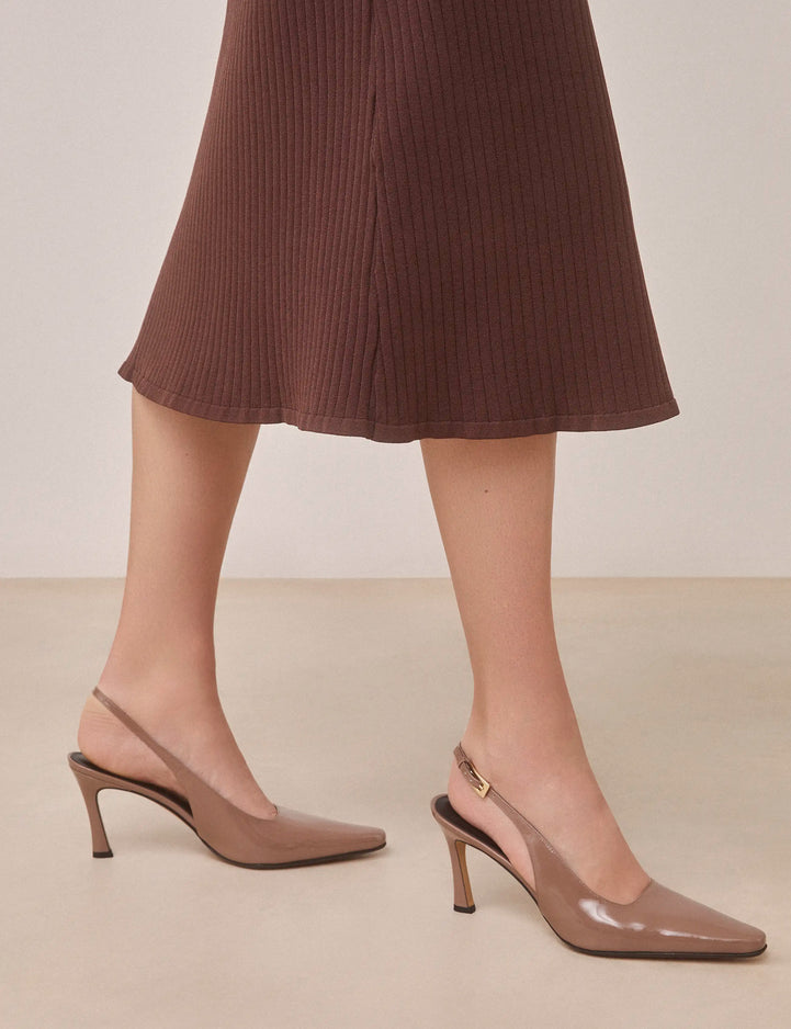 Escarpins Cuir Vernis Mocha - Numéro 178 - Rivecour