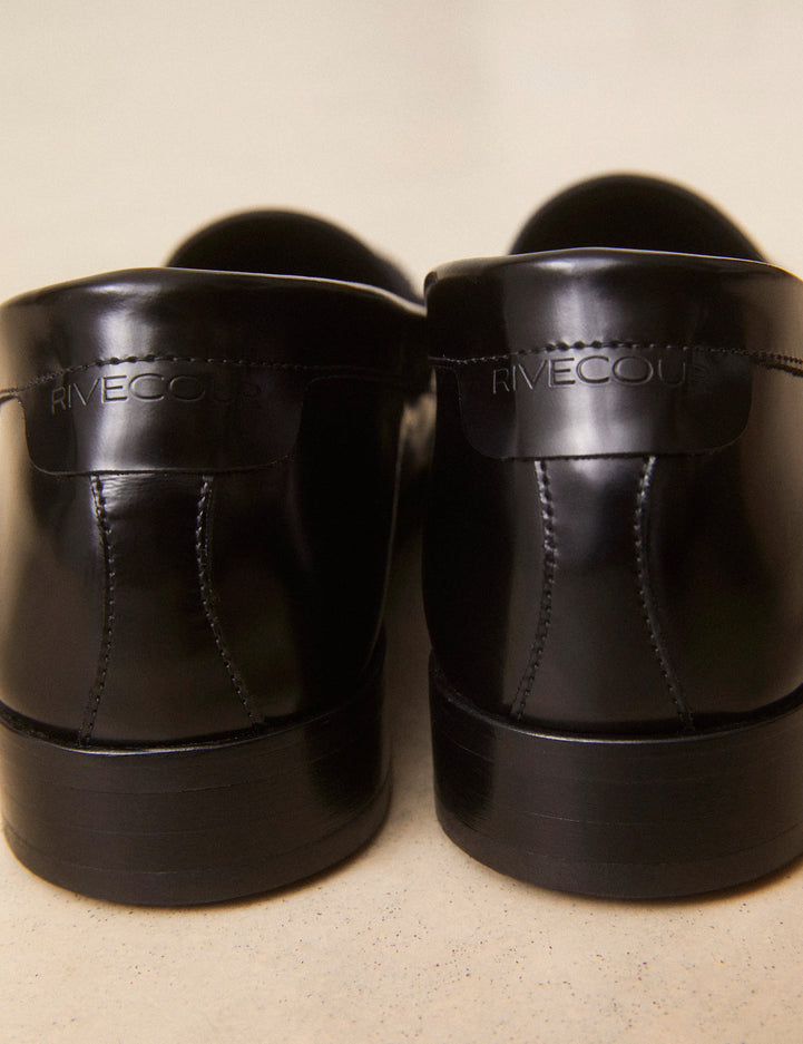 Mocassins Cuir Glacé Noir - Numéro 182 - Rivecour