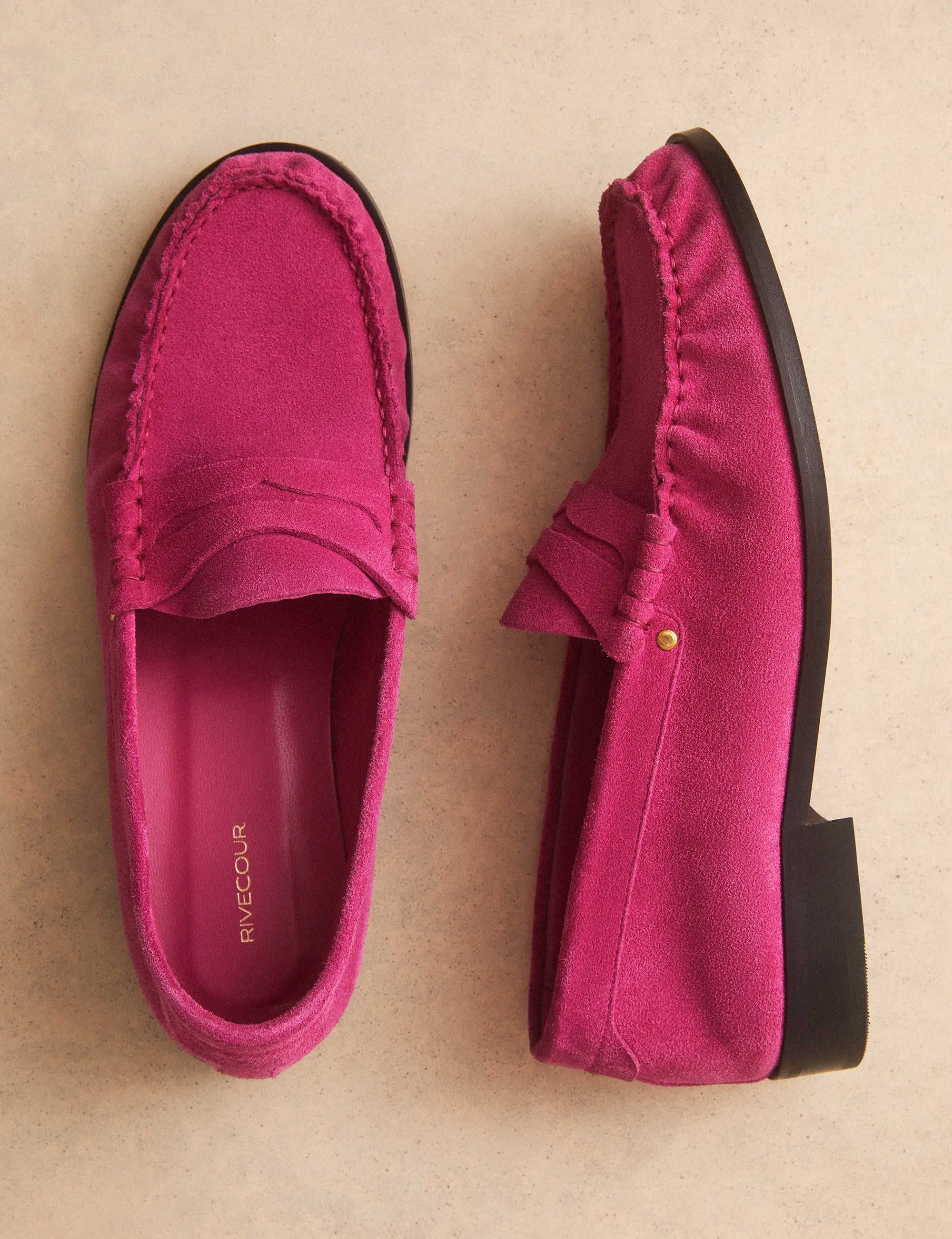 Mocassins Suède Rose - Numéro 182 - Rivecour