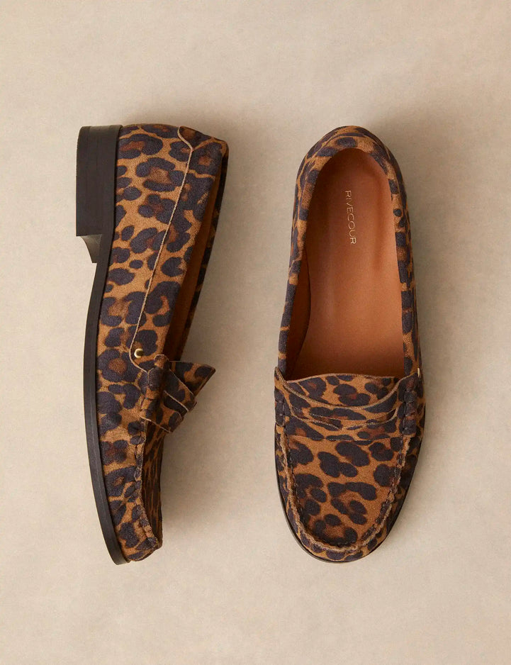 Loafers Leather Imprimé Léopard - Numéro 182 - Rivecour