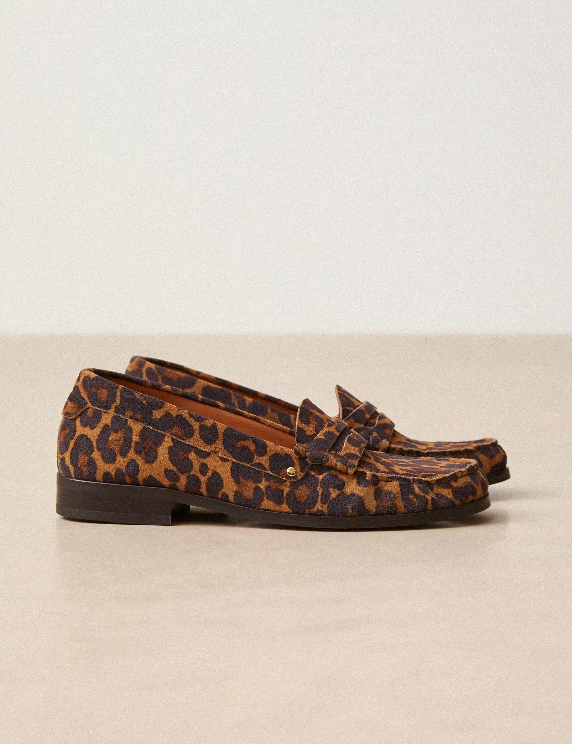 Mocassins Cuir Imprimé Léopard - Numéro 182 - Rivecour