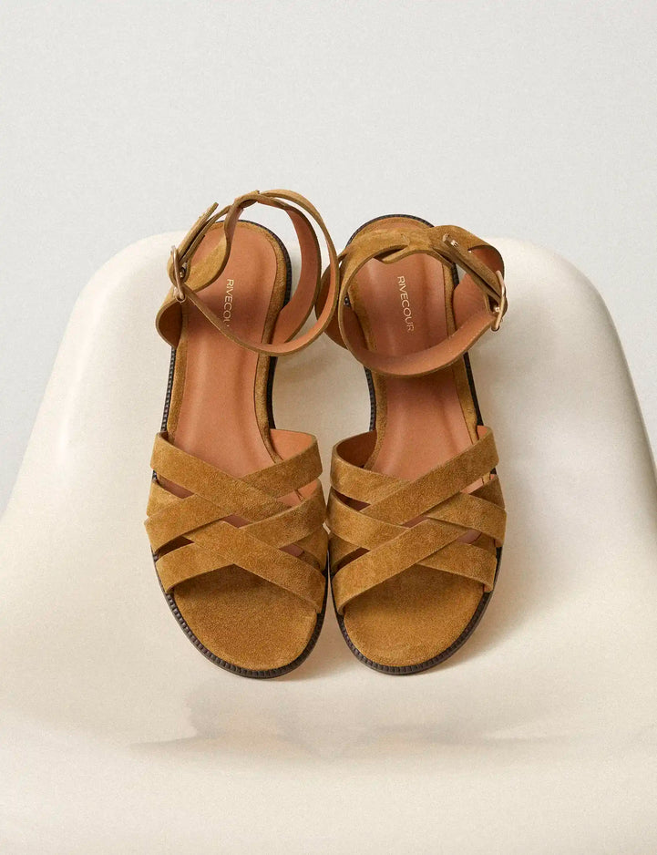 Flat Sandals Suede Bark - Numéro 203 - Rivecour