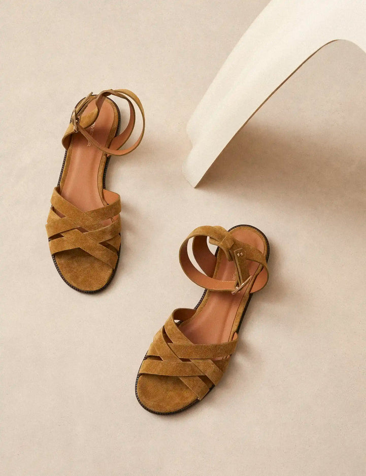 Flat Sandals Suede Bark - Numéro 203 - Rivecour