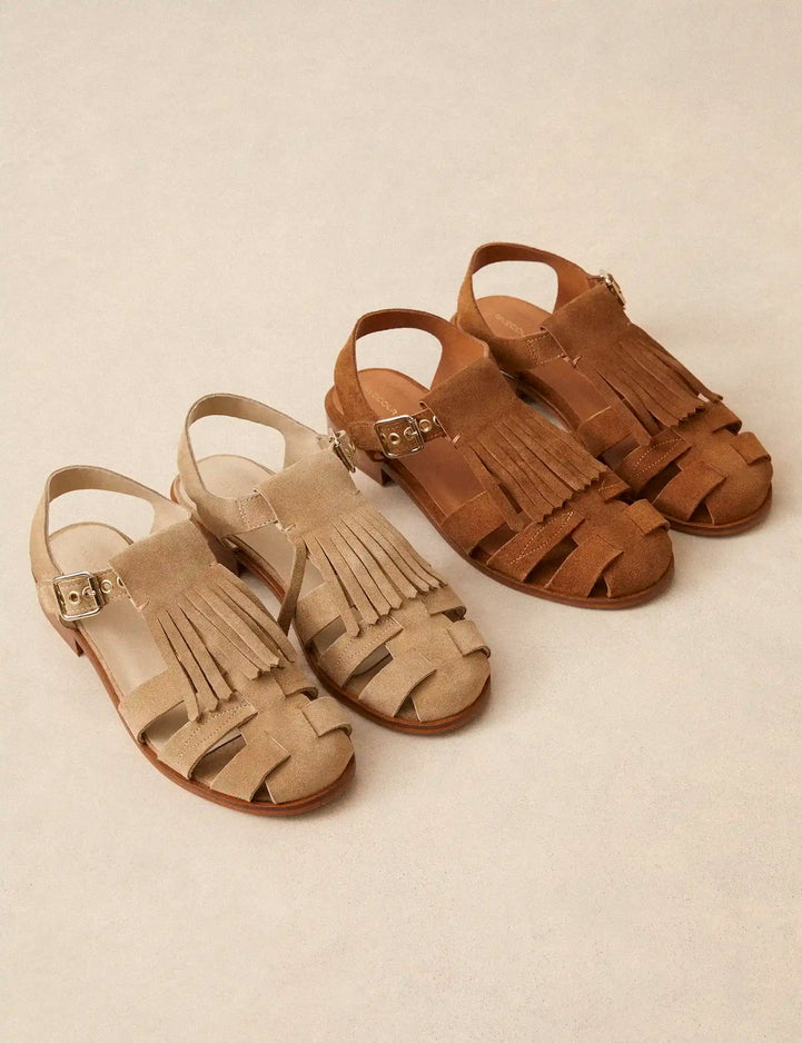 Sandales Plates Taupe - Numéro 208 - Rivecour