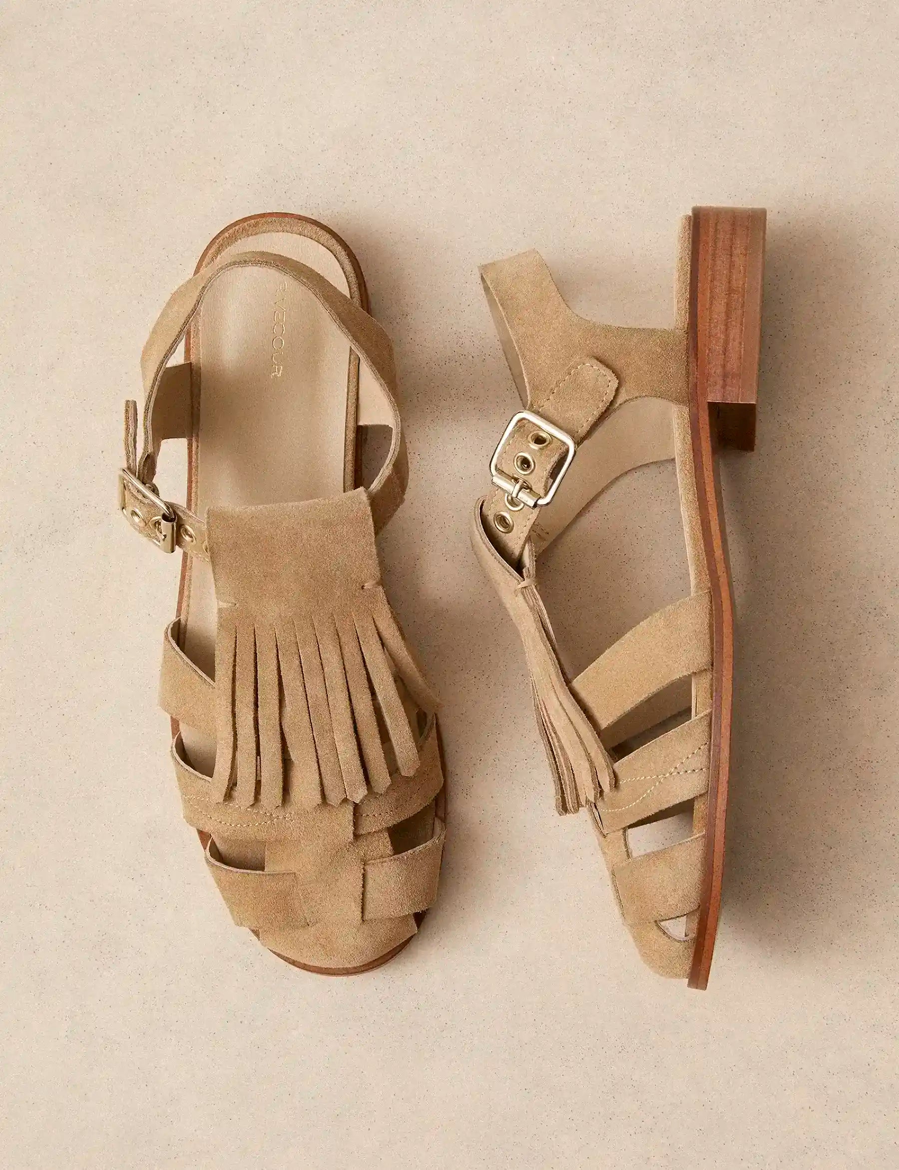 Sandales Plates Taupe - Numéro 208 - Rivecour