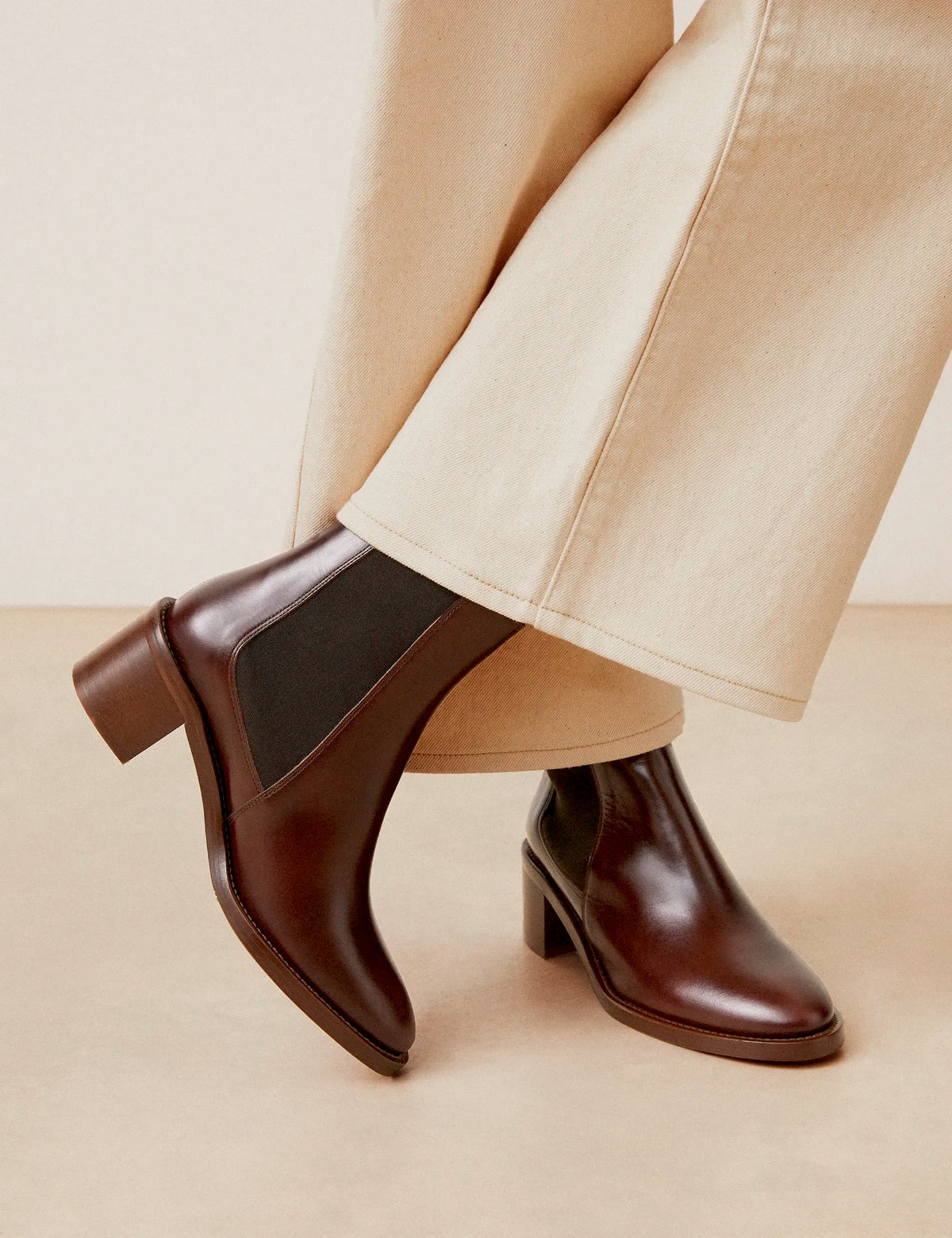 Bottines À Talons Cuir Marron Chocolat - Numéro 289 - Rivecour