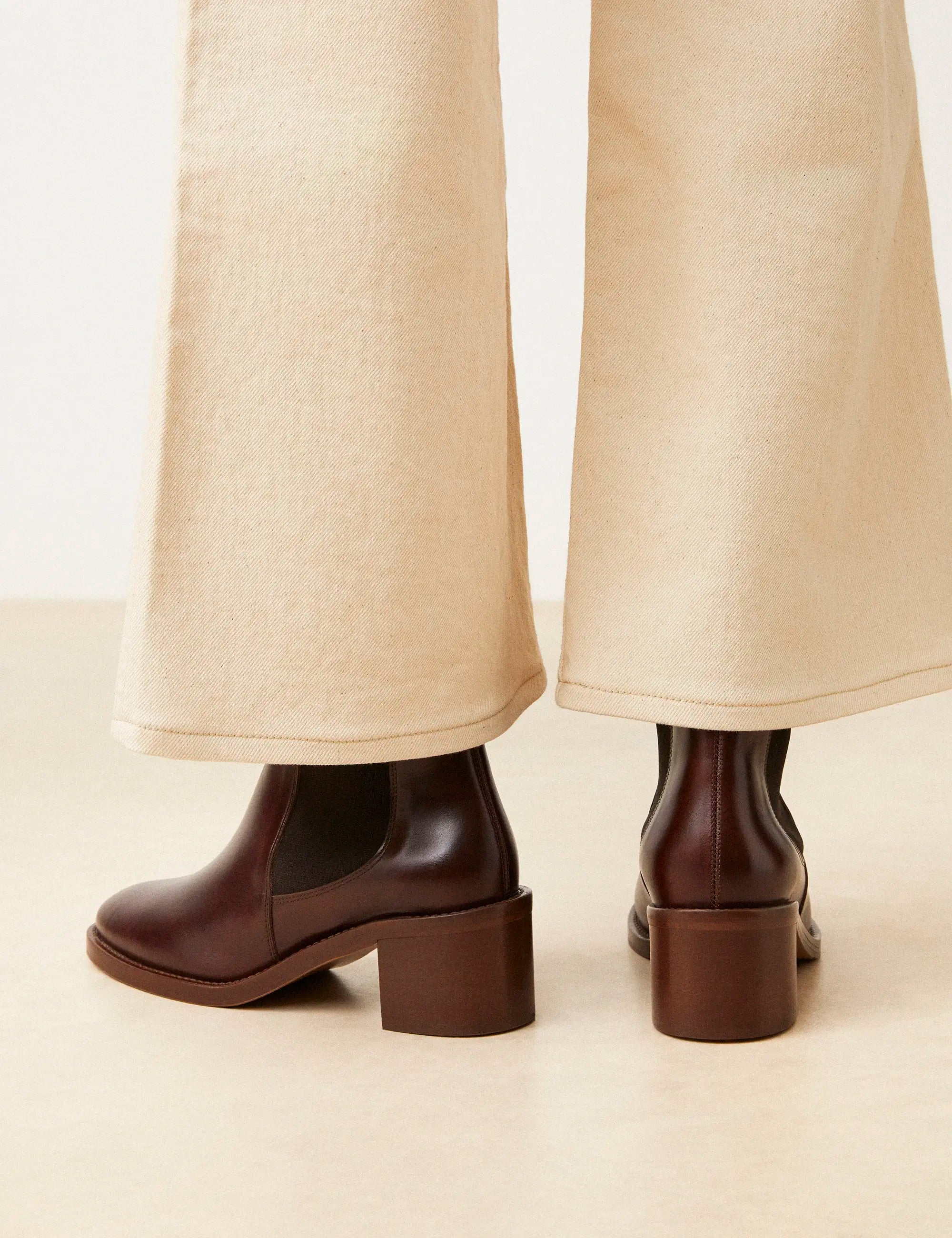 Bottines À Talons Cuir Marron Chocolat - Numéro 289 - Rivecour
