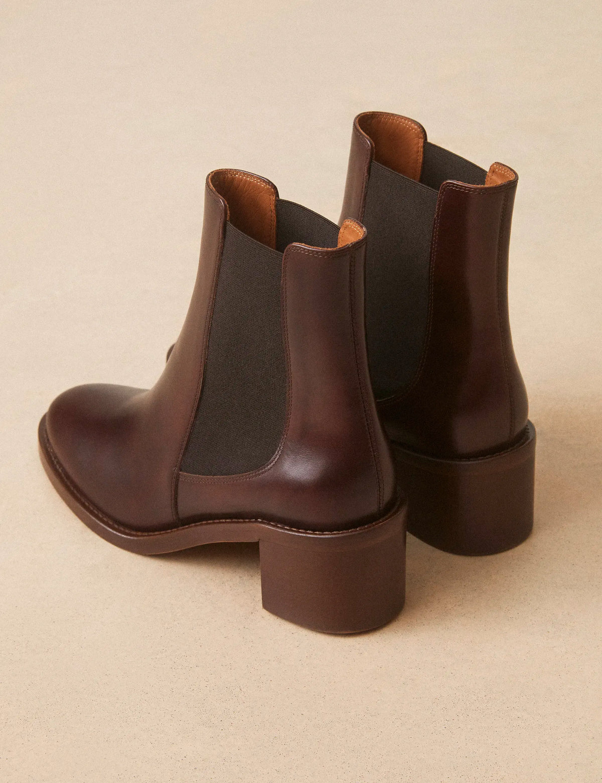 Bottines À Talons Cuir Marron Chocolat - Numéro 289 - Rivecour