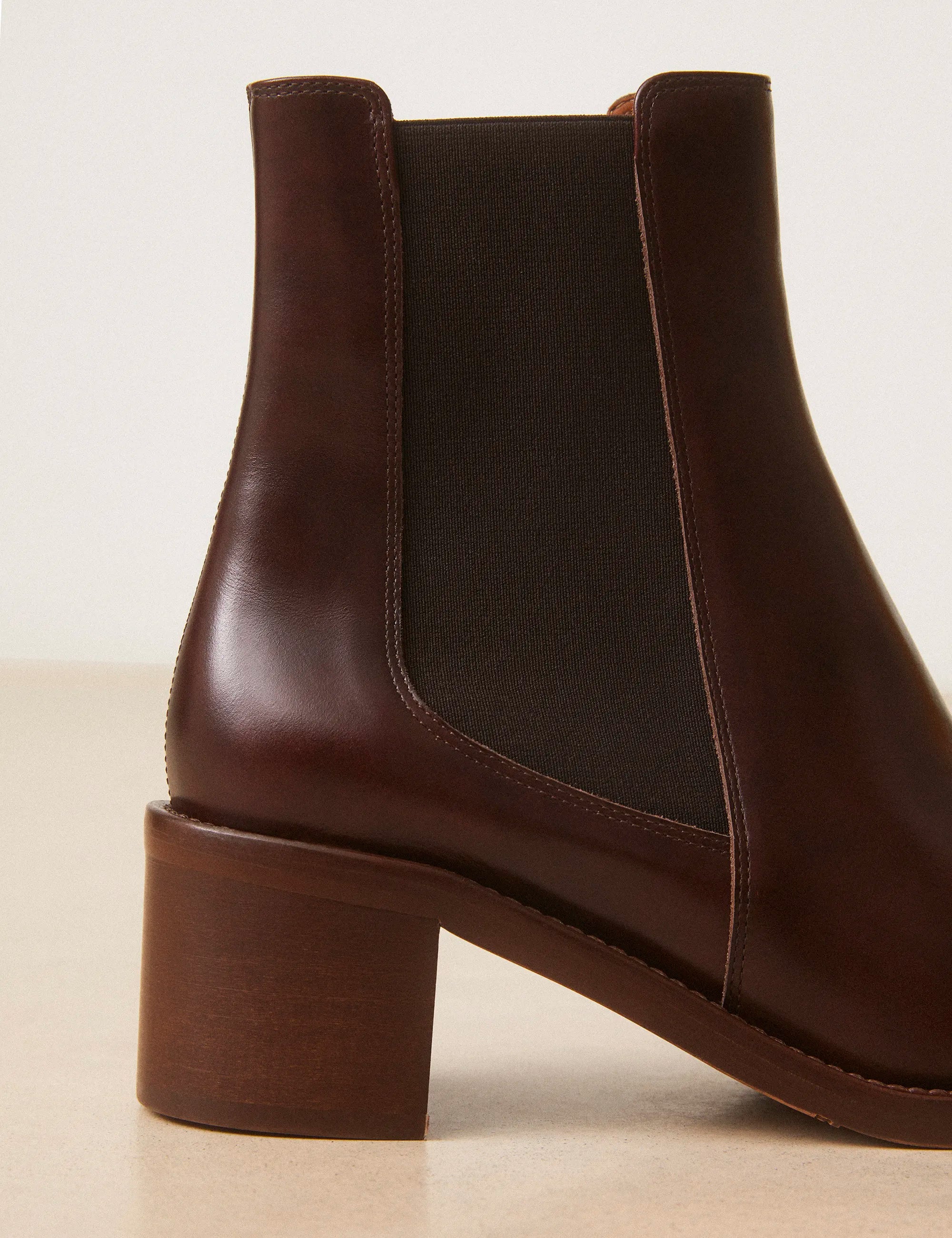 Bottines À Talons Cuir Marron Chocolat - Numéro 289 - Rivecour