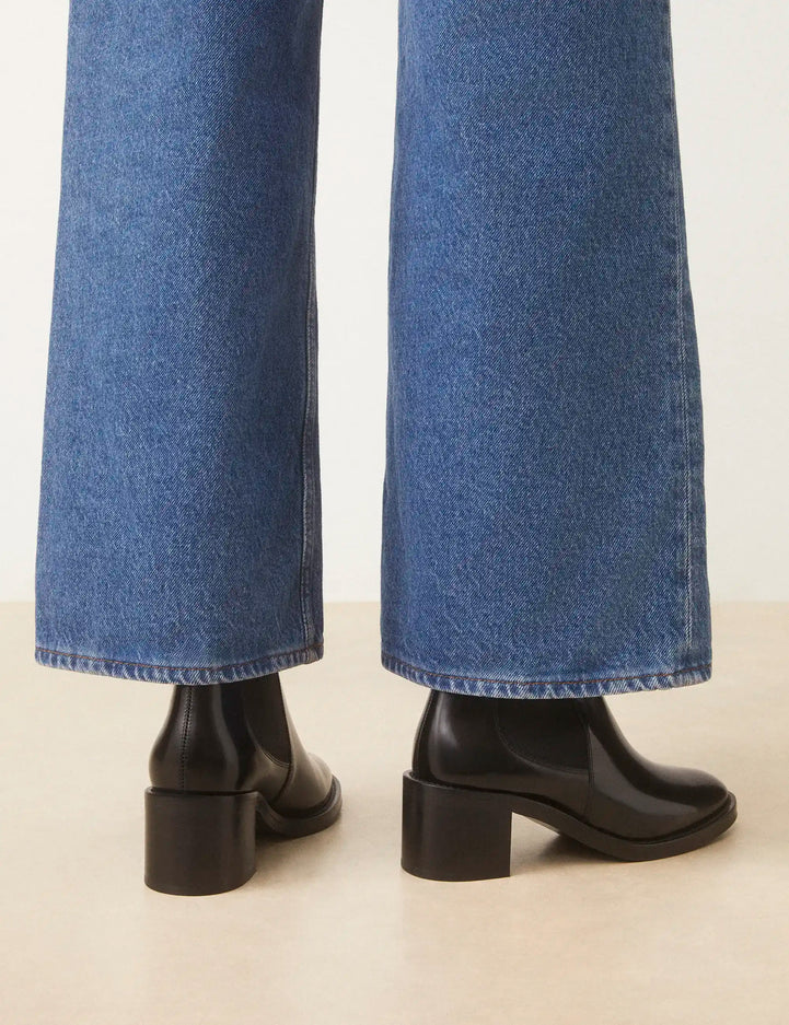 Bottines À Talons Cuir Glacé Noir - Numéro 289 - Rivecour