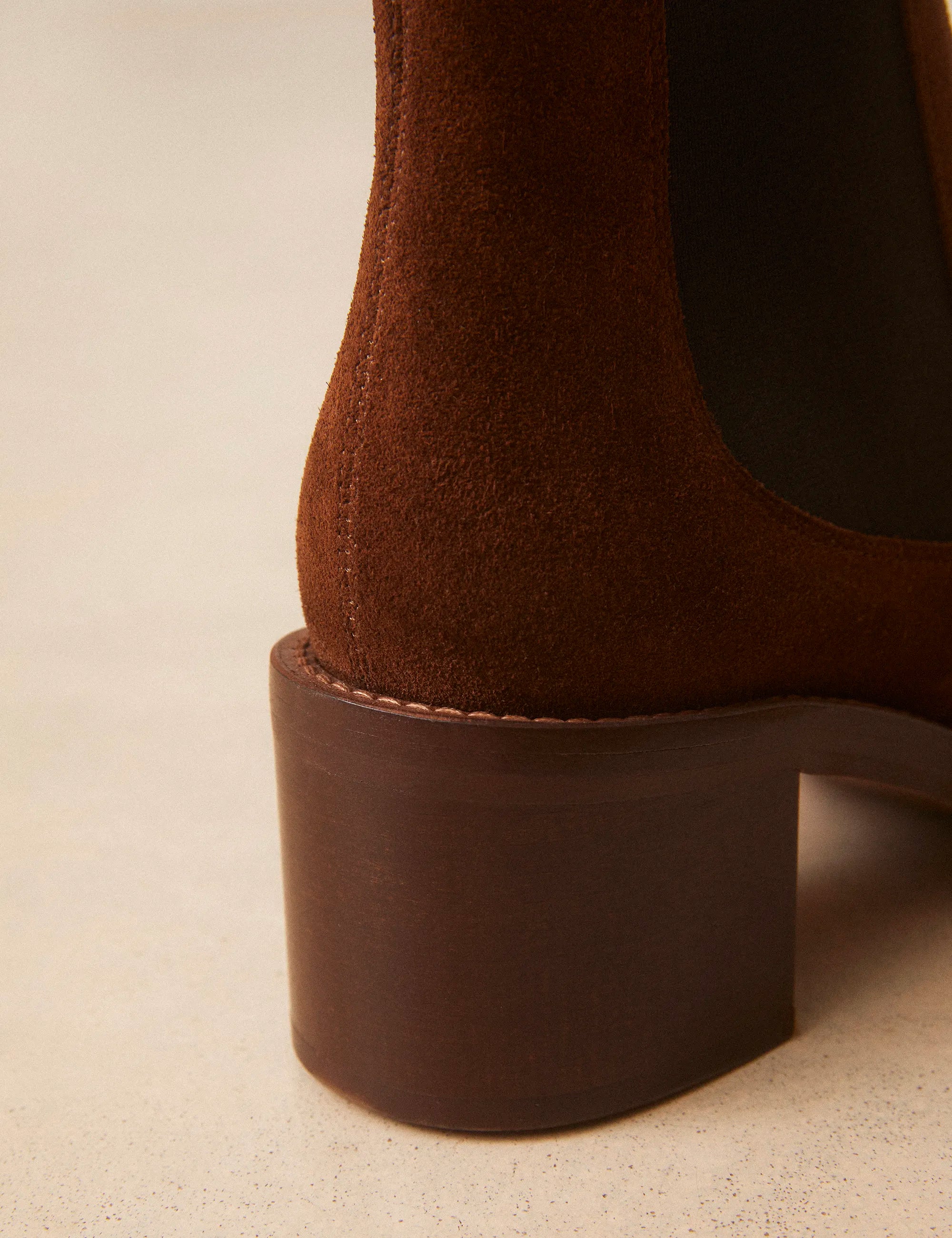Bottines À Talons Suède Noisette - Numéro 289 - Rivecour