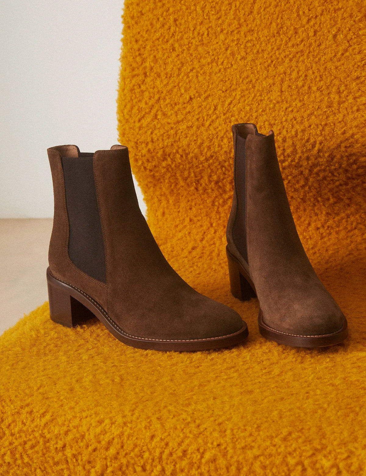 Bottines À Talons Suède Noisette - Numéro 289 - Rivecour