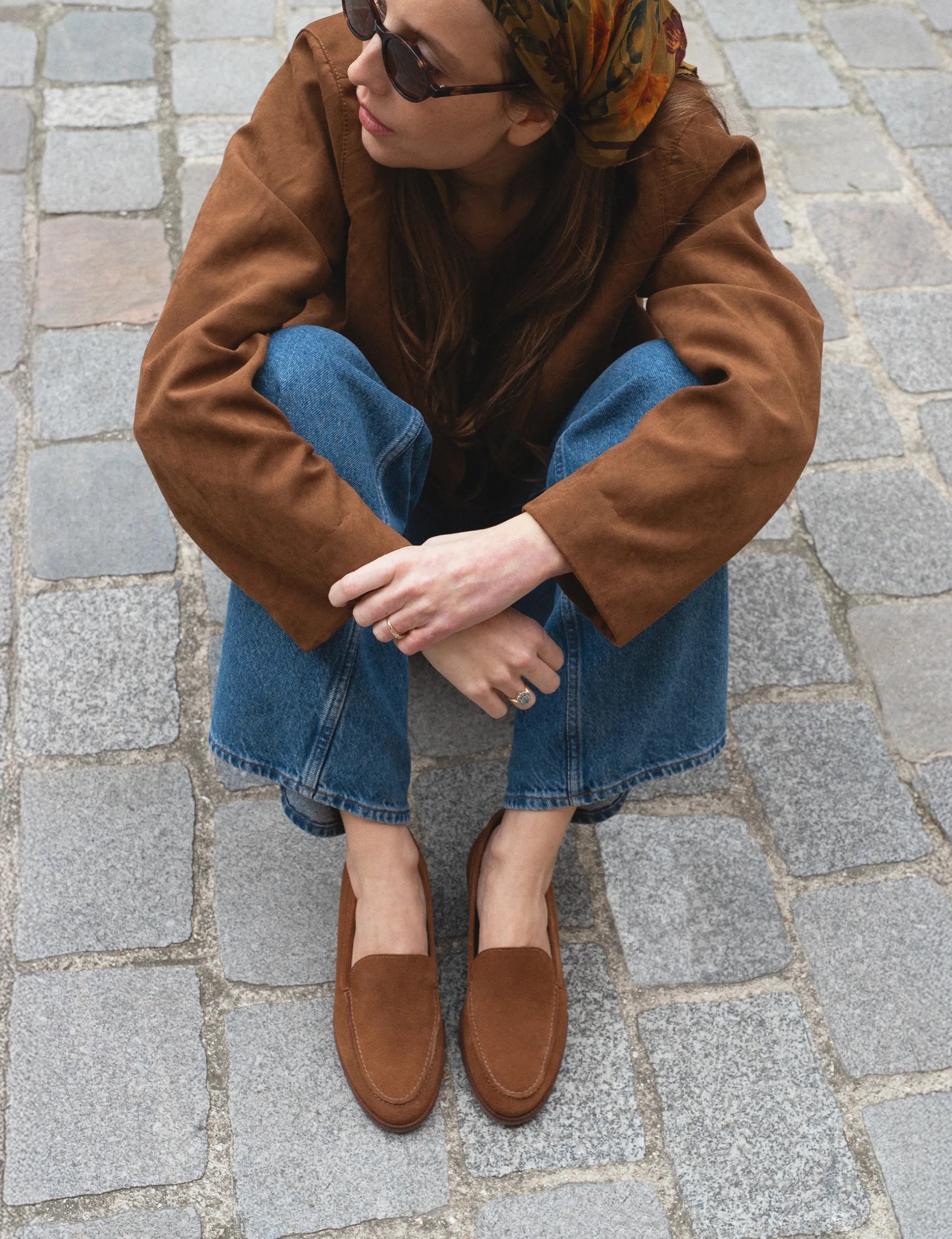 Mocassins Suède Cognac - Numéro 154 - Rivecour