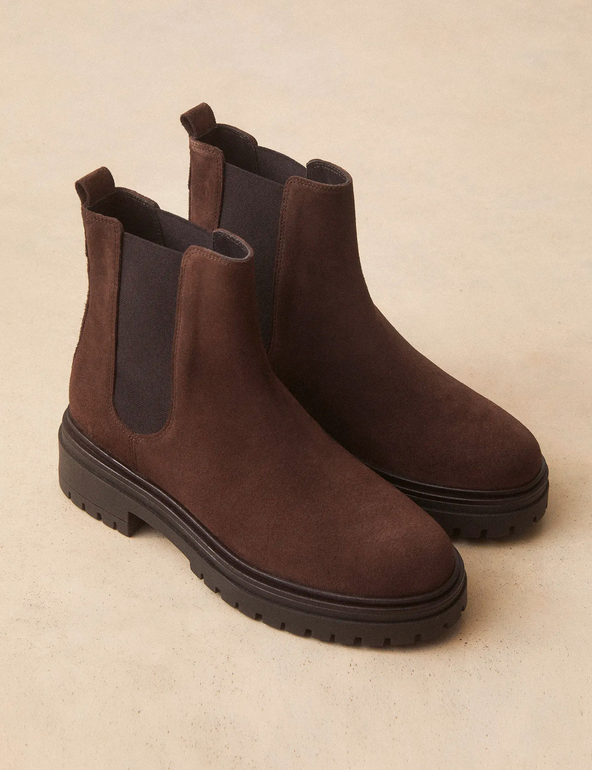 Bottines Plates Suède Marron Chocolat - Numéro 301 - Rivecour