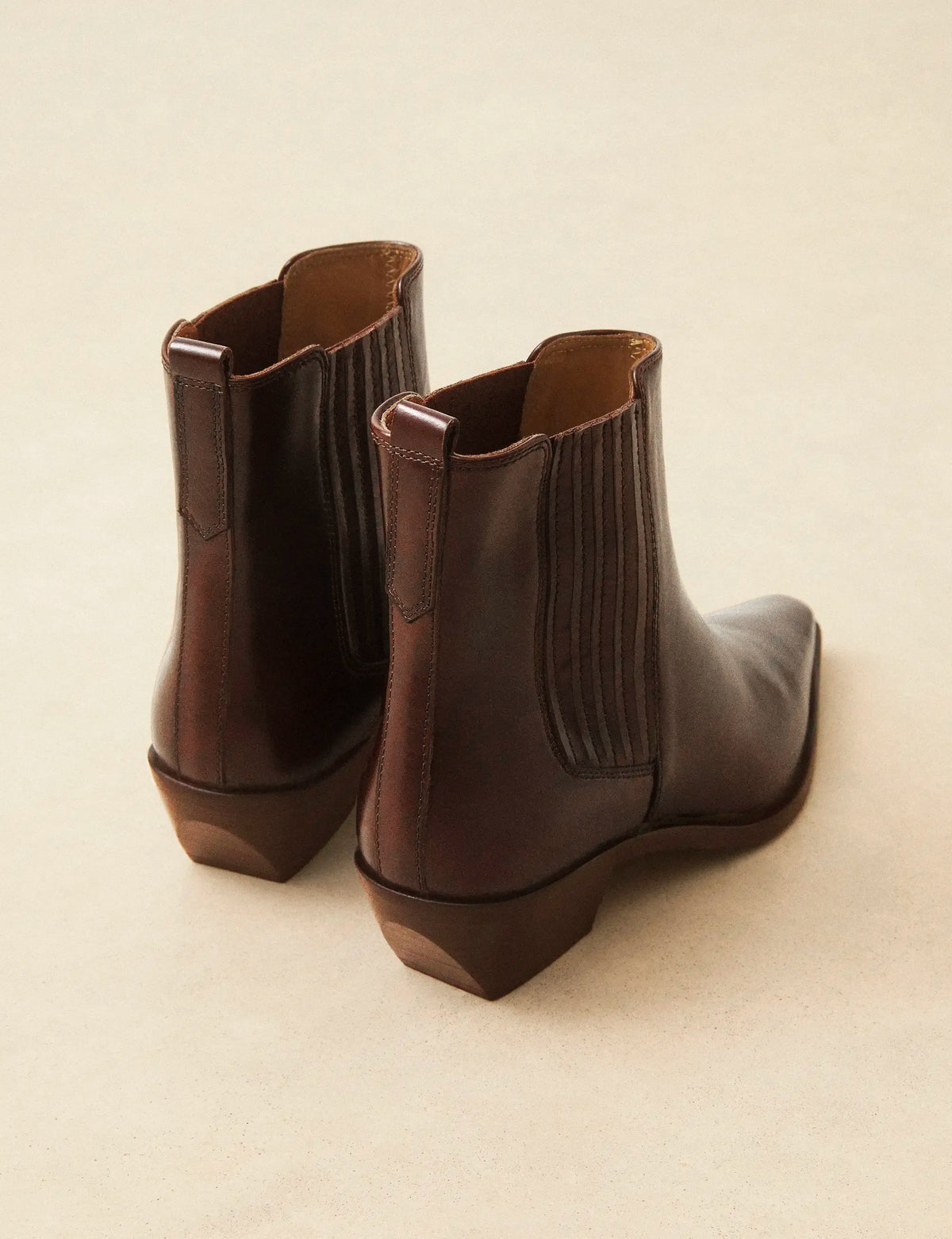 Bottines À Talons Cuir Marron Chocolat - Numéro 405 - Rivecour