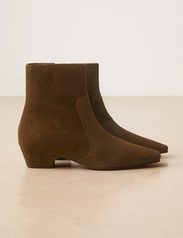 Bottines Plates Suède Brun - Numéro 407 - Rivecour