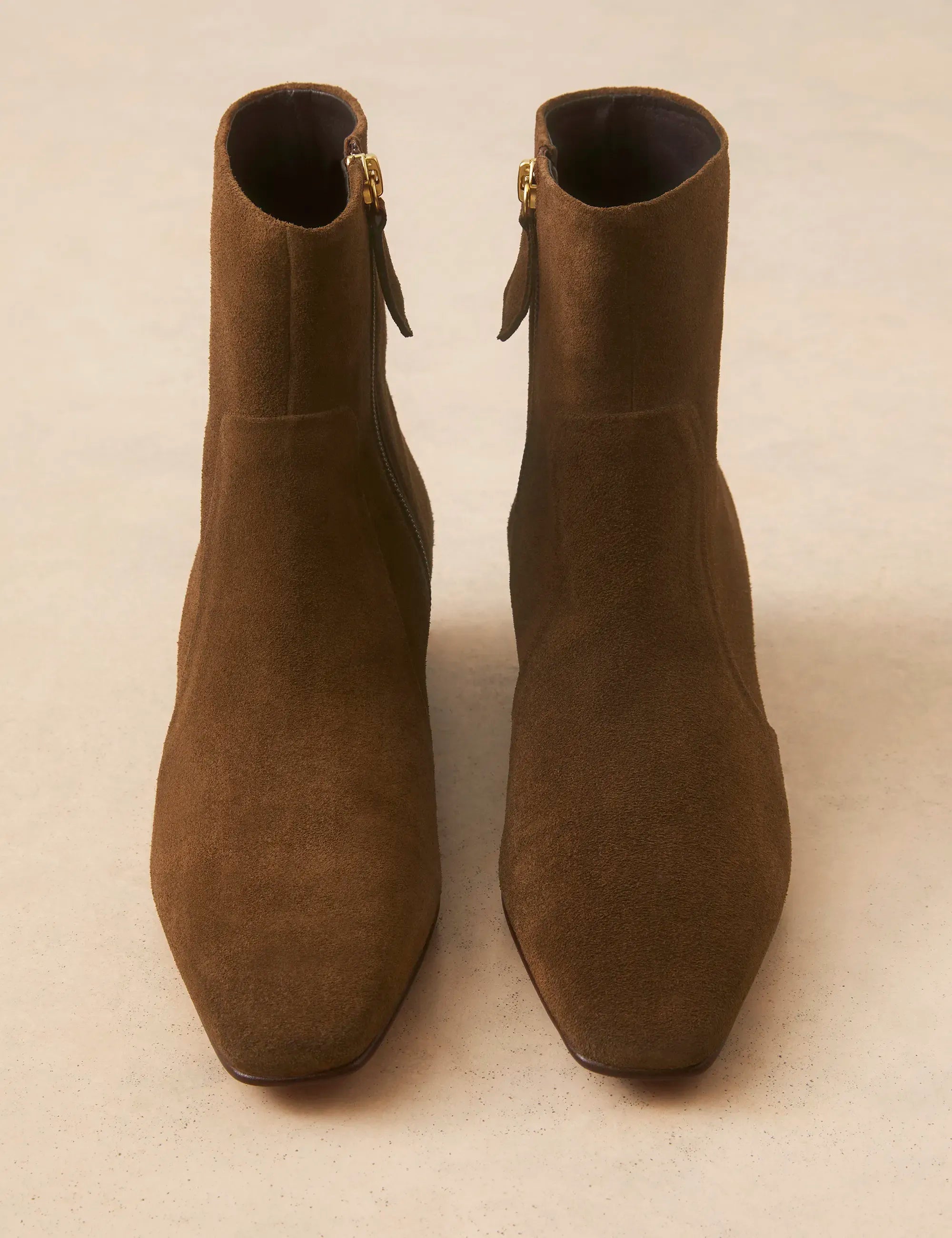 Bottines Plates Suède Brun - Numéro 407 - Rivecour