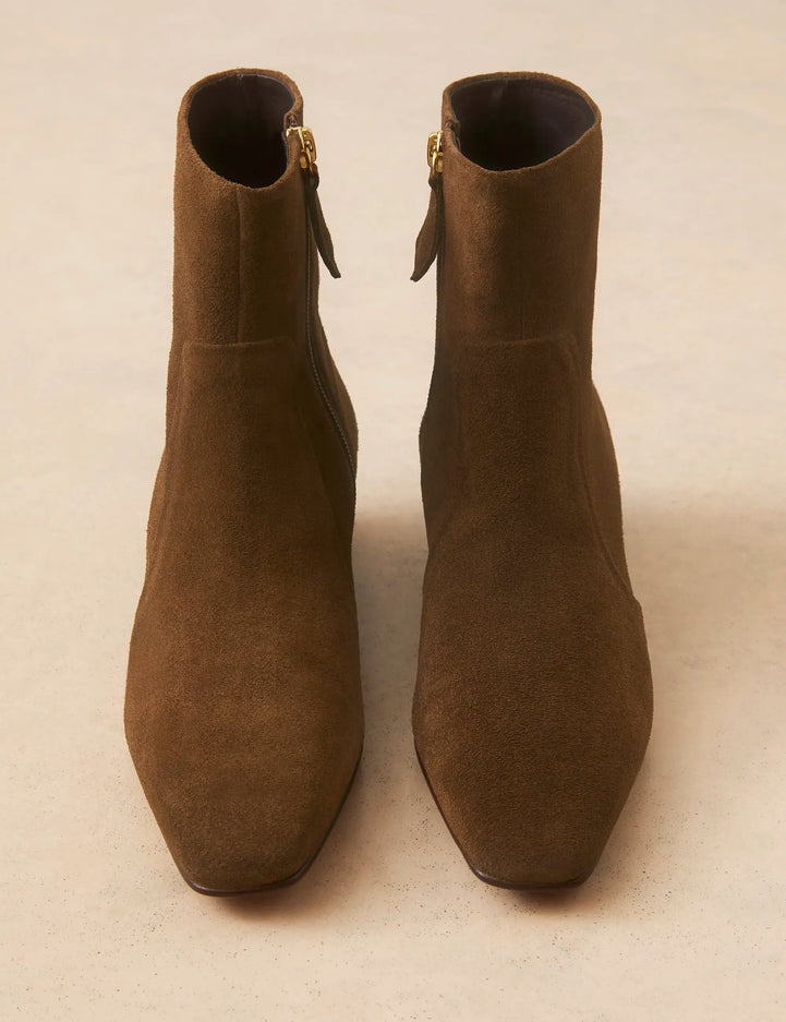 Bottines Plates Suède Brun - Numéro 407 - Rivecour