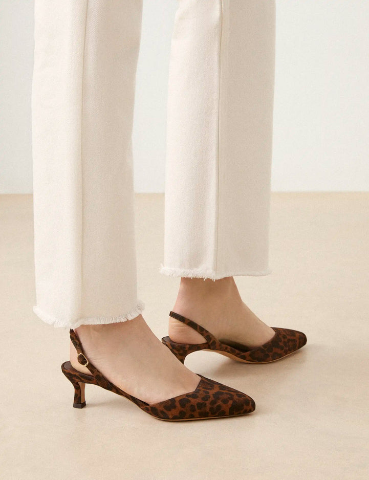Slingbacks Leather Imprimé Léopard - Numéro 411 - Rivecour